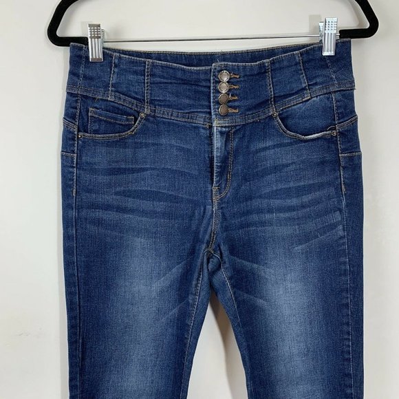 Wax Jean Tummy That Im Beautiful Size 7 Juniors Highwaist Skinny Jeans - Picture 3 of 8